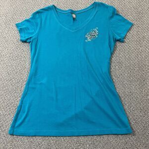 District Made Shirt Womens Size Medium M Iron Horse Saloon Biker Ormond Beach